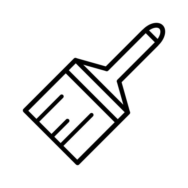 油漆笔刷图标设计矢量模板图片下载