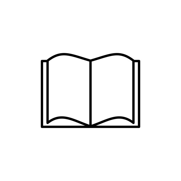 打开书籍图标设计矢量模板图片下载