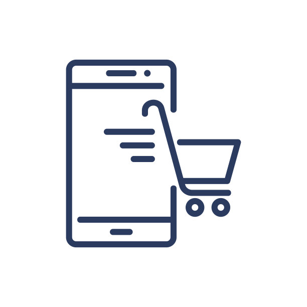 网上购物细线图标图片下载
