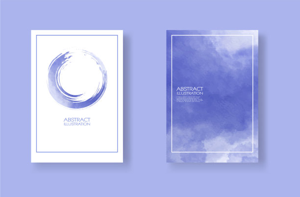 卡片与水彩元素设置手绘图片下载