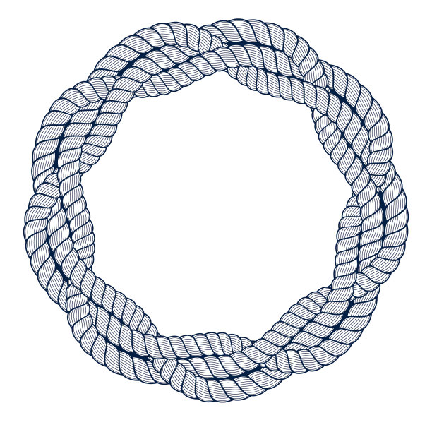 圆框由绳元素设计成圆形形状图片下载