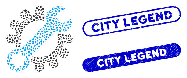 椭圆拼贴服务工具与纹理城市图片下载