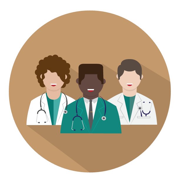 医学健康理念。博士人物插画平面现代矢量。图片下载