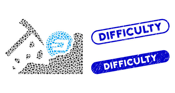 椭圆形拼贴dash采矿锤与垃圾图片下载