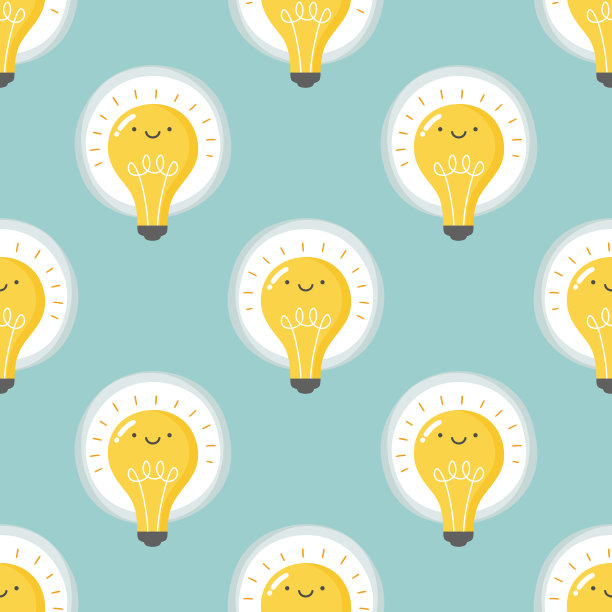 灯泡无缝图案背景图片下载