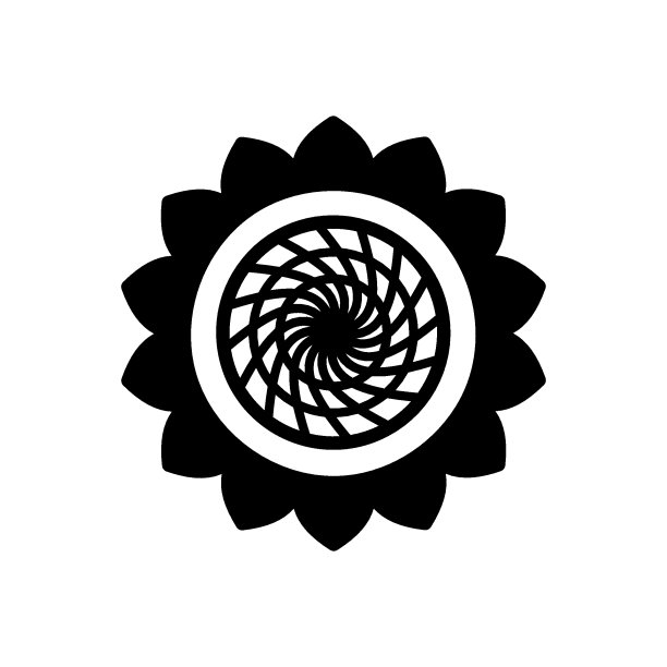 向日葵图标孤立的白色背景。向量花卉插图。夏天植物概念。适用于裁剪、裁剪、印刷、绣字、衬衫设计。图片下载