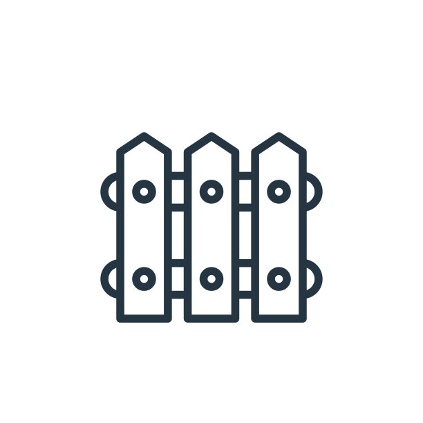 栅栏矢量图标。围栏可编辑的中风。栅栏线性符号，用于web和移动应用程序，标志，印刷媒体。细线说明。矢量孤立轮廓绘制。图片下载