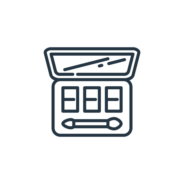 化妆品矢量图标。化妆品可编辑的中风。化妆品线性符号，用于web和移动应用程序，标志，印刷媒体。细线说明。矢量孤立轮廓绘制。图片下载