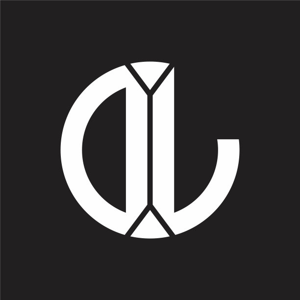 Dl标志与片圈缎带风格交织图片下载