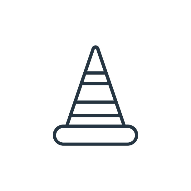 锥矢量图标。锥可编辑的中风。锥体线性符号用于网络和移动应用程序，标志，印刷媒体。细线说明。矢量孤立轮廓绘制。图片下载