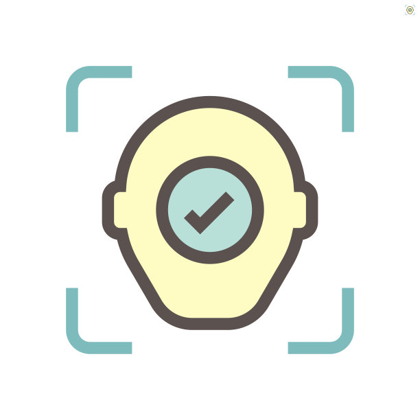 人脸扫描技术矢量图标设计。图片下载