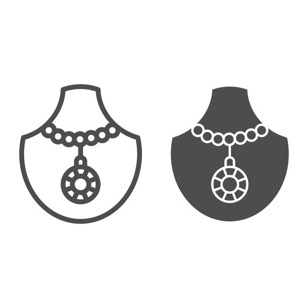 石英吊坠线和字形图标宝石图片下载