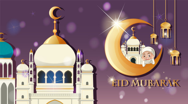 穆斯林开斋节穆巴拉克的背景设计图片下载