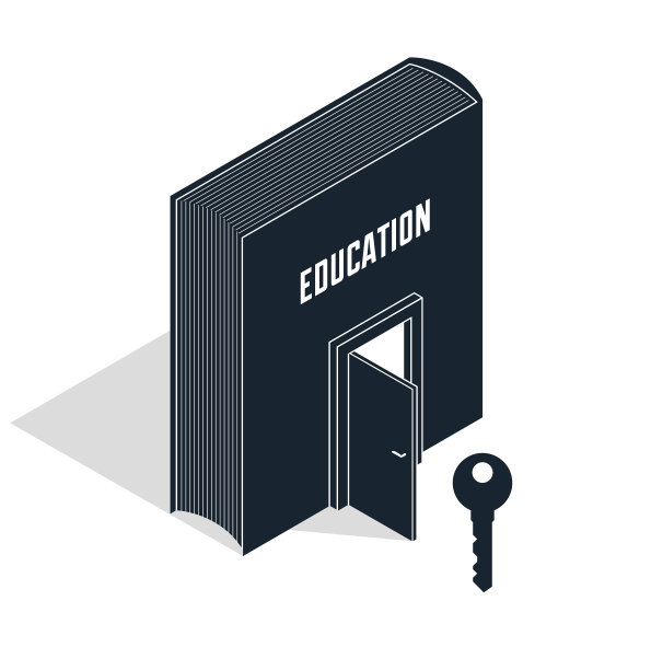 书与半打开的门和交钥匙三维等距图片下载