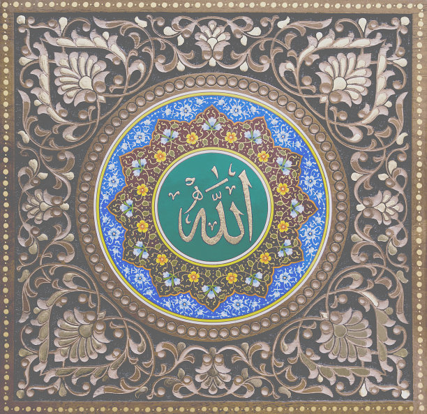 图案框架与彩色的木制装饰品。图片下载