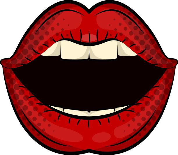 孤立的女喜剧演员嘴图片下载