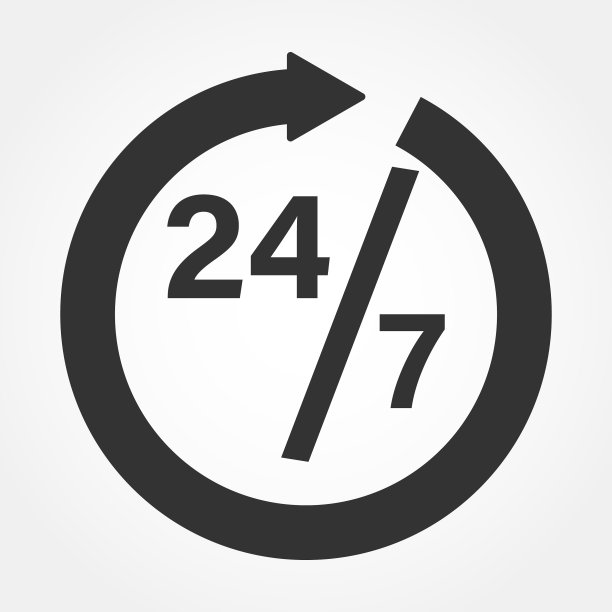 时钟图标组织工作日程24 7图片下载