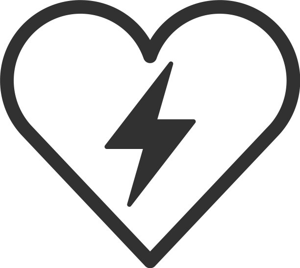 岩石闪电心图标细线图标图片下载