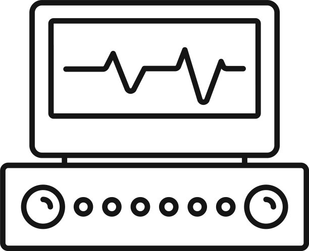 心电图图标轮廓样式图片下载