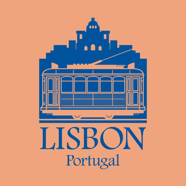 城市的天际线，有轨电车和葡萄牙的里斯本，写在里面图片下载
