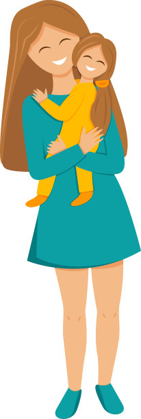 妈妈抱着女儿图片下载