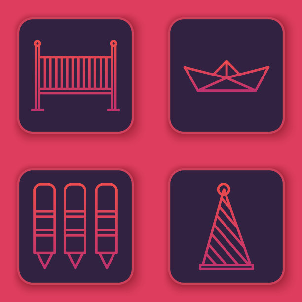 套线bacrib摇篮床蜡笔为图片下载