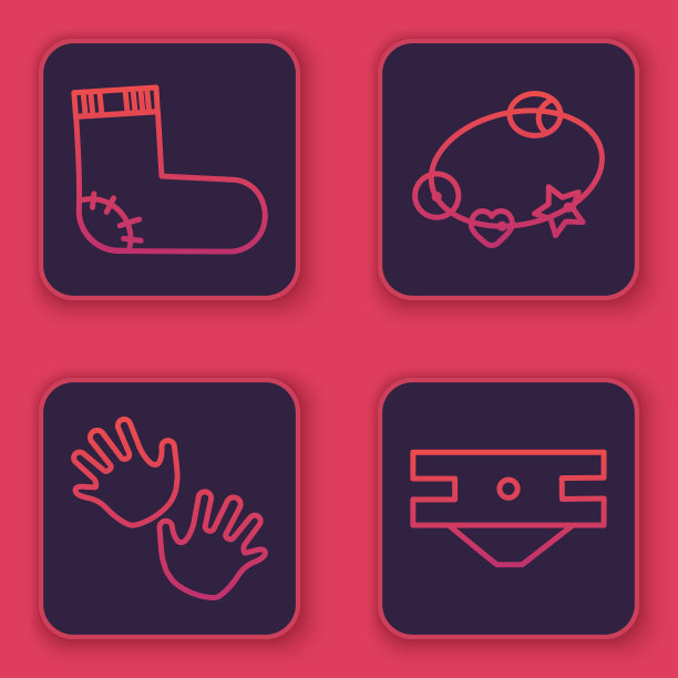 套线松袜衣服手印图片下载