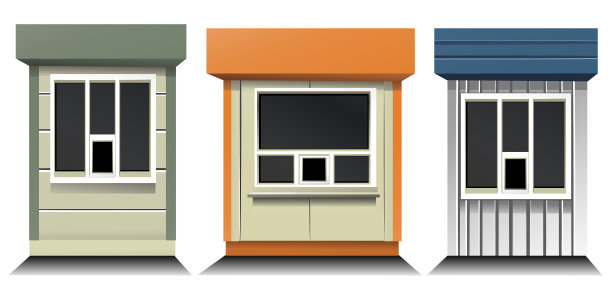 三个移动建筑图片下载