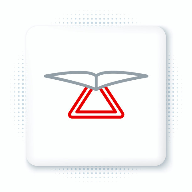 直线悬挂滑翔机图标孤立的白色背景。极限运动。色彩斑斓的轮廓的概念。向量图片下载