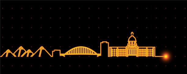 埃德蒙顿轻条纹天际线轮廓图片下载