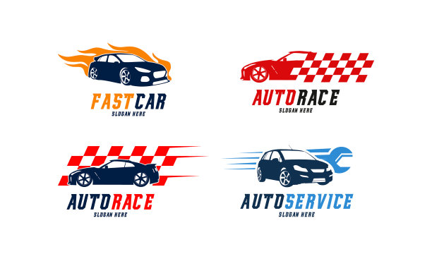 设定赛车标志快车火焰标志图片下载