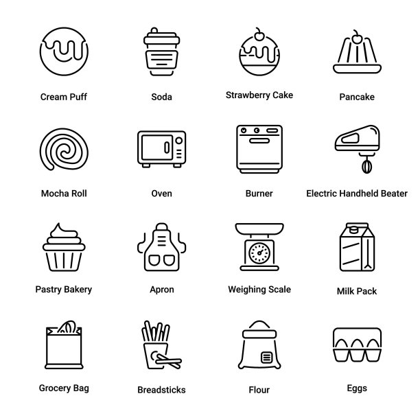 面包店轮廓图标图片下载