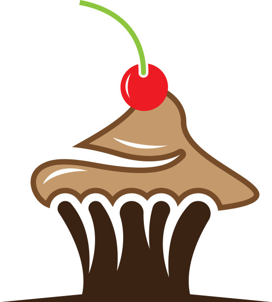 杯形蛋糕标志图标图片下载