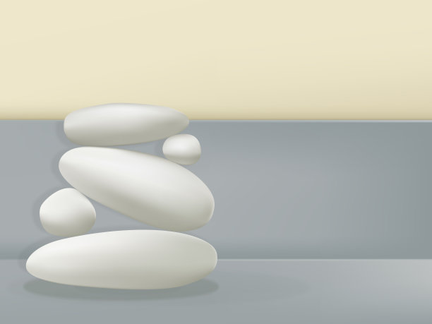 矢量堆叠石头粉彩背景护肤，美容，身体护理和有机或天然食品产品展示。景观。图片下载