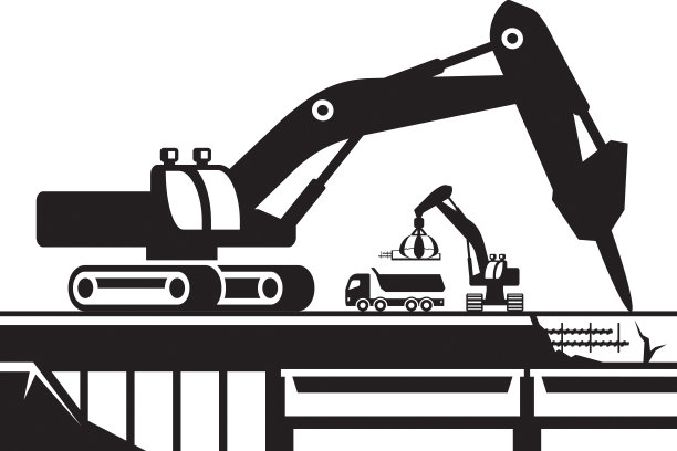 拆除混凝土桥梁图片下载