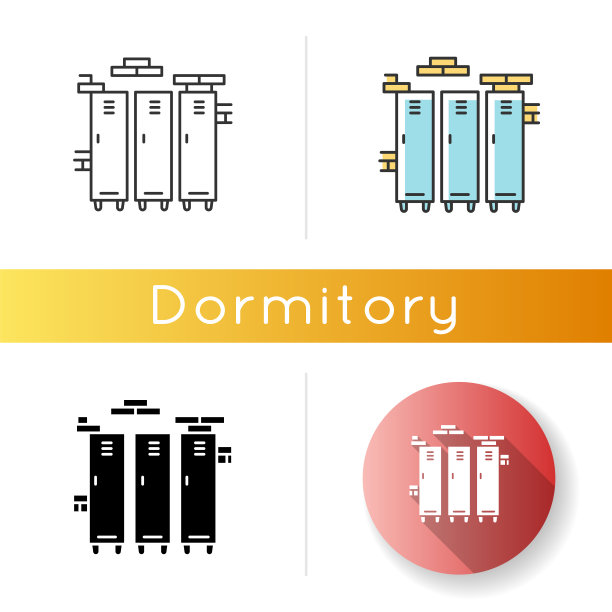 储物柜图标。学校，大学，大学的橱柜。健身房存储隔间。金属壁橱。线性黑色和RGB颜色样式。线性，黑色和RGB颜色样式。孤立的矢量插图图片下载