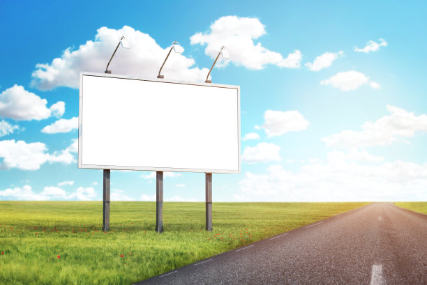 路边户外广告海报的广告牌模型图片下载
