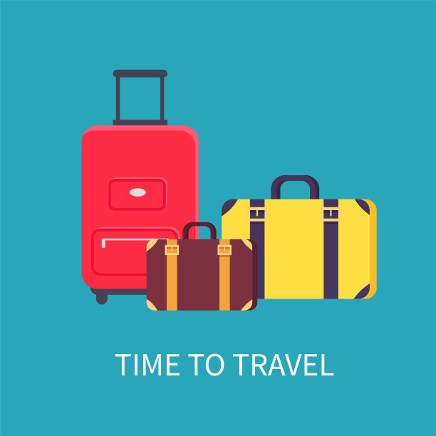 旅行海报标题矢量插图的时间图片下载