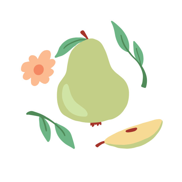 卡通绿梨图片下载