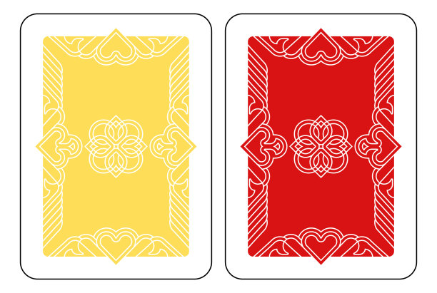 纸牌反转回黄色和红色图片下载