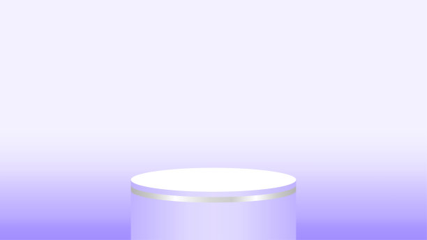 3d基座圆柱体圆形软紫色化妆品展示，讲台圆形舞台紫色柔和的颜色，讲台1步广告文案空间，一个讲台圆形产品展示图片下载