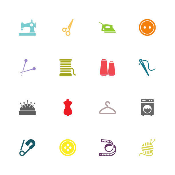 缝纫矢量|颜色系列图片下载