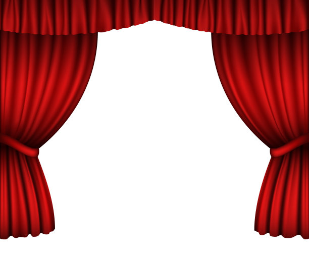 红色的窗帘图片下载