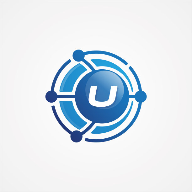 技术设计轨道与字母u符号图片下载