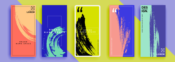 时尚可编辑的社会网络故事模板，矢量插图。社交媒体设计背景。图片下载