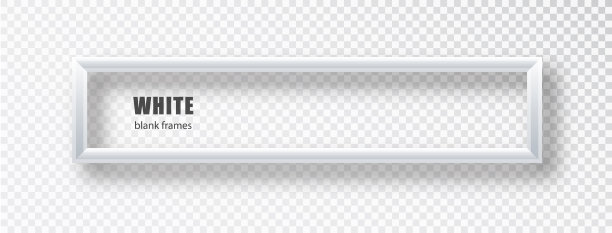 白色横长条幅上有题字的地方。现实的空白白框架模板图片下载