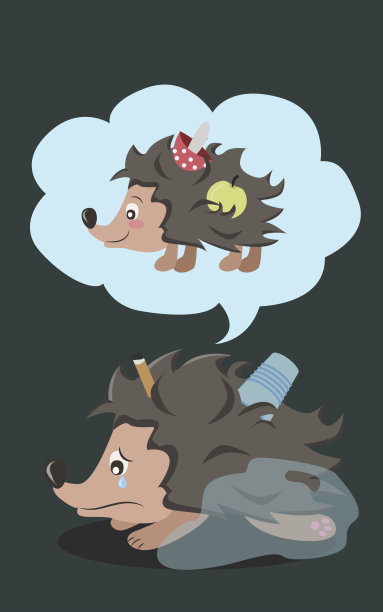 刺猬向往干净的大自然图片下载