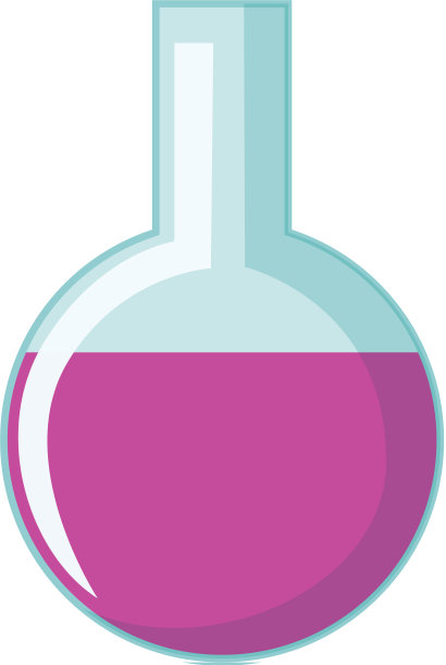 装有粉红色液体的烧瓶图片下载