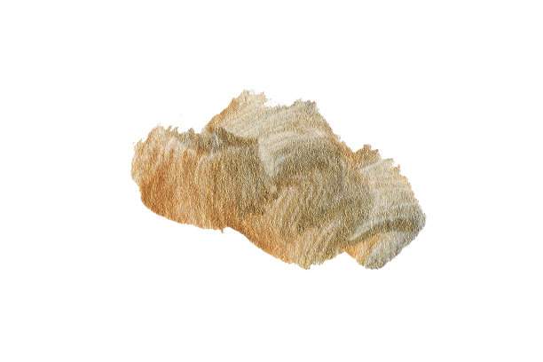 手绘古董黄金纹理丙烯画笔描边集。图片下载