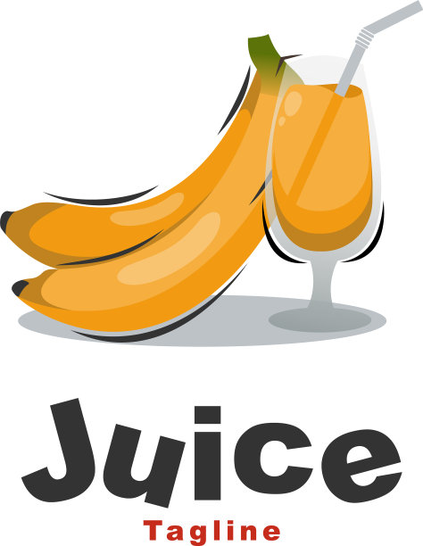 香蕉汁标志设计溢价图片下载